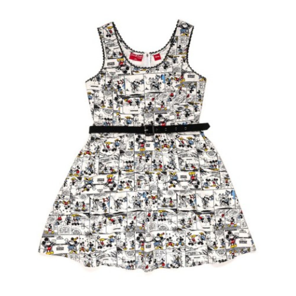 Disney Stitch Shoppe Mickey Minnie White Comic Strip "Olivia" Tank Dress - 1X